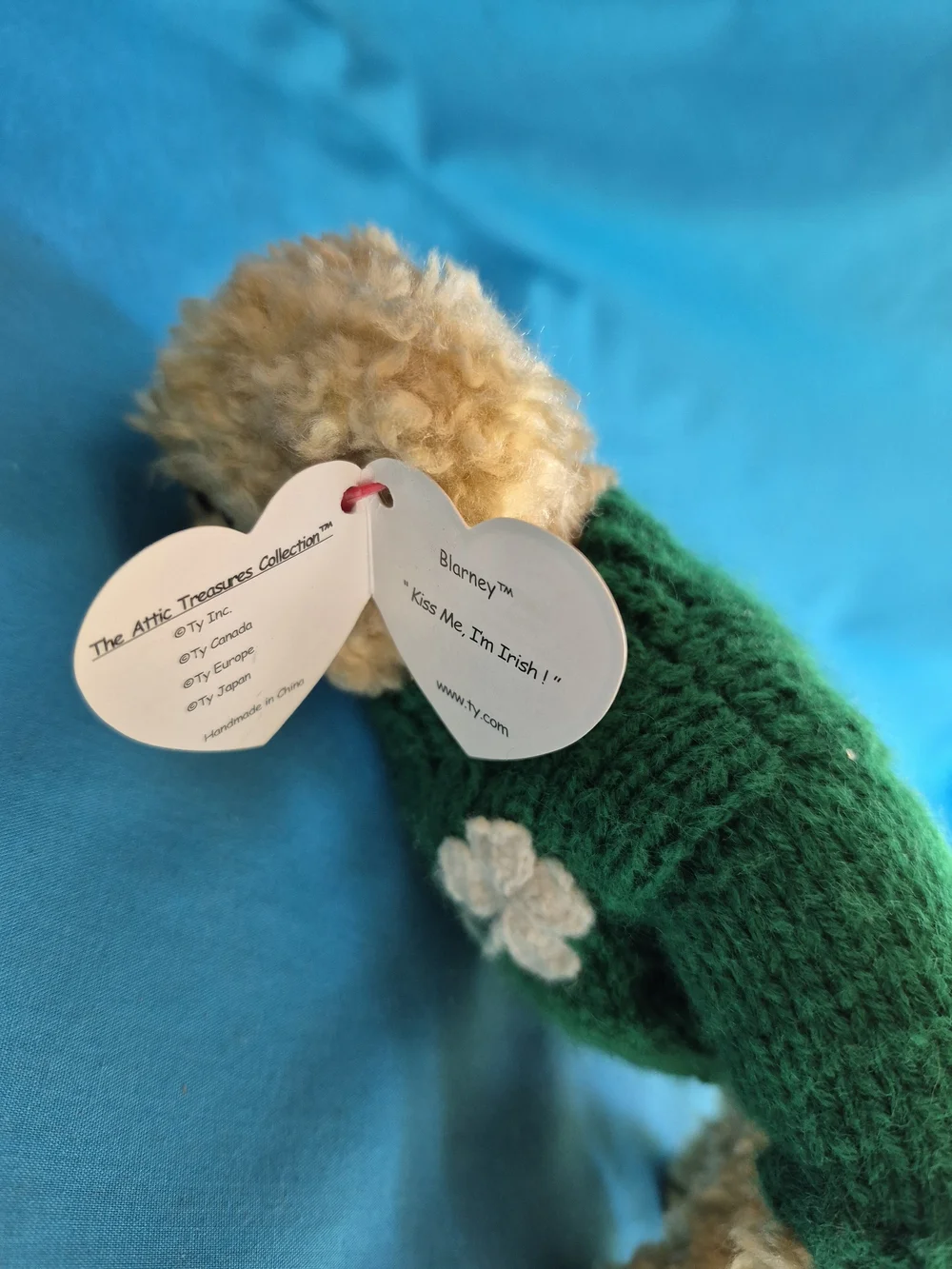 Ty Beanie Baby Blarney Stuffed Plush Toy Kiss Me Im Irish Attic Treasures Vintag